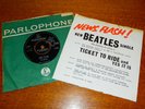?THE BEATLES 1965 UK 1st PRESS 'TICKET TO RIDE' + PROMO/DEMO INSERT?