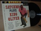 LOUIS ARMSTRONG: SATCHMO PLAYS KING OLIVER 1960 AUDIO FIDELITY VG++ LP; NO CD
