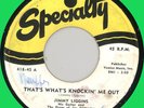 JIMMY LIGGINS That's What's Knockin' Me Out 45rpm Specialty 1952 jump blues