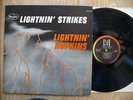 LIGHTNIN' HOPKINS- LIGHTNIN' STRIKES RARE 1962 ORIGINAL VEE-JAY MONO BLUES LP