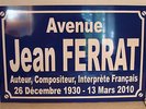 PLAQUE de Rue Jean FERRAT  Alu  29 x 19 cm