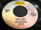 THE LOUNGERS-dizzy spell/remember the nite-RARE EARLY R&B DOOWOP-HERALD DJ COPY