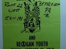 vtg org MISFITS REAGAN YOUTH 11x17 Punk Flyer poster kbd hardcore 1982