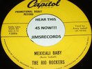 RIO ROCKERS MEXICALI BABY ESQUERITA RARE 1958 AWESOME ROCKABILLY PROMO 45