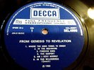 GENESIS-FROM GENESIS TO REVELATION DECCA SKL 4990 1969 INCLUDES LYRIC INSERT