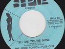 NORTHERN SOUL 45 RPM - THE FOUR SONICS on SEPIA RECORDS