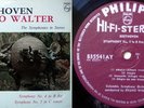 BRUNO WALTER / Beethoven Symphonies No.4 & 5 / UK Philips Hi-Fi Stereo SABL 167