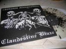 Satanic Warmaster / Clandestine Blaze - rare clear splatter colored LP, horna