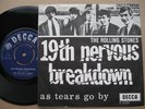 ROLLING STONES- 19th NERVOUS BREAKDOWN / AS TEARS GO BY  (2 TRACK SINGLE)