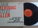 JACK KEROUAC STEVE ALLEN Poetry For The Beat Generation Rare 1959 US Hanover LP