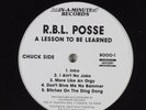 R.B.L. POSSE A Lesson To Be Learned IN-A-MINUTE LP NM bay area rap