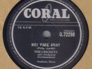 BUDDY HOLLY / THE CRICKETS - Not Fade Away / Oh, Boy 78 rpm disc