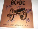 AC/DC - FOR THOSE ABOUT TO ROCK - LP SLEEVE (SIGNED)