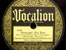 Jimmie Noone - Through - Satisfied -. 78 rpm Jazz Record Vocalion 1416  E/E+