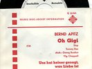 Sg.  -  BERND APITZ   -  OH GIGI   -  ( Dizzy - Tommy Roe )