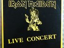 Rare IRON MAIDEN Live Concert Manchester England Yellow First Issue Double LP
