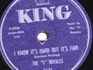 78-DOO-WOP-FIVE ROYALES-I KNOW IT'S HARD BUT IT'S FAIR/MIRACLE OF LOVE-