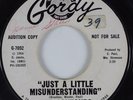 Northern Soul 45 CONTOURS Just A Little Misunderstanding GORDY HEAR