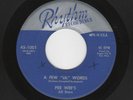 Blues - PEE WEE & SUGAR PIE - Rhythm Recordings - A Few Lil Words / Say When