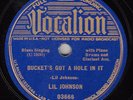 LIL JOHNSON - Vocalion 03666 - Bucket's Got a Hole in It - 1937 BLUES 78 VG+