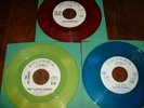 3 RIP CHORDS COLORED WAX 45 PROMO's - SURF / HOT ROD - NICE