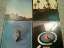 4 Eagles records, Hotel California, Greatest Hits I & II, self titled, vinyl LPs