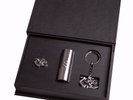 Led Zeppelin Jimmy Page Zoso symbol guitar slide, keyring & badge gift set