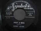 BOBBY ADAMS What A Mess / Let Me Love You, SYMBOL 911, orig US 45