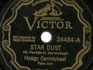 Stardust, Cosmos, Hoagy Carmichael piano solos Victor 24484 78 rpm