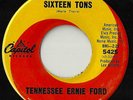 Tennessee Ernie Ford 45 on Capitol Sixteen Tons Mod Soul R&B Popcorn hear