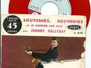 JOHNNY HALLYDAY VINYL VOGUE ROUGE 2 TITRES N°V.45-741 ORIGINAL P 1960 TRES RARE