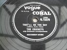 BUDDY HOLLY CRICKETS THAT'LL BE THE DAY RARE 78 RPM RECORD