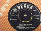 SCREAMING LORD SUTCH 45 rare 1961 JACK RIPPER   7  PSYCH   EX ++ PLAYS SUPERB 