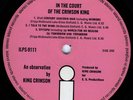 KING CRIMSON In The Court… UK 1969 PINK ISLAND EX++ LP