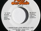 hear: PURE LOVE on Sun Belt modern/disco 45 Knew Our Love Would Last/D.I.S.C.O.
