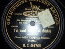 CORO DELLA CAPELLA SISTINA - black G &T  78 RPM
