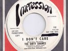 RARE 60'S GARAGE / PSYCH 45 -THE DIRTY SHAMES - IMPRESSION PROMO
