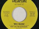 TONY & RAINDROPS “While Walking” doo wop group 45 on CHESAPEAKE original HEAR