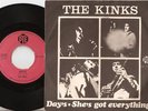 THE KINKS DAYS DANISH 45+PS 1968 MOD FREAKBEAT GARAGE PSYCH