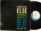CANNONBALL ADDERLEY Somethin' Else LP on Blue Note 63rd mono DG