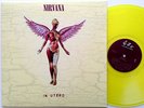 NIRVANA - IN UTERO - US ORIGINAL RECORDINGS GROUP LP ON YELLOW VINYL w/INSERT