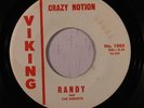 RANDY & ROCKETS: Crazy Notion (oldies vinyl 45)