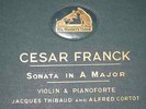 HMV 4 x 78 RPM FRANCK VIOLIN SONATA THIBAUD CORTOT