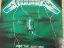METALLICA ride the lightning LP 1984 ORIGINAL bernett GREEN cover FRENCH PRESS