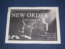 NEW ORDER - 1981 BEDFORD PROMO TOUR POSTER (JOY DIVISION, THE SMITHS SECTION 25)