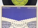 WIRE Dot Dash rare new wave/punk  7'' single (har 5161) Harvest label