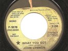 JOHN LENNON What You Got / What You Got RARE STAR PROMO MONO STEREO / APPLE 1878