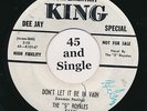 5 ROYALES R&B Doo Wop 45 rpm (Listen) Don't Let It Be In Vain (Hear It) DJ Promo