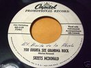 SKEETS McDONALD W/ EDDIE COCHRAN ROCKABILLY DJ 45 YOU OUGHTA SEE GRANDMA ROCK