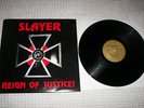 SLAYER LP REIGN OF JUSTICE LIVE IN BERLIN APRIL 27 TH , 1987  RARE LABEL